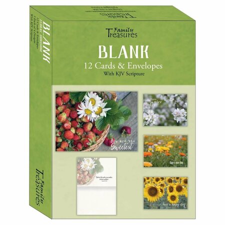 GO-GO Blank Floral Boxed Card, 12PK GO3327530